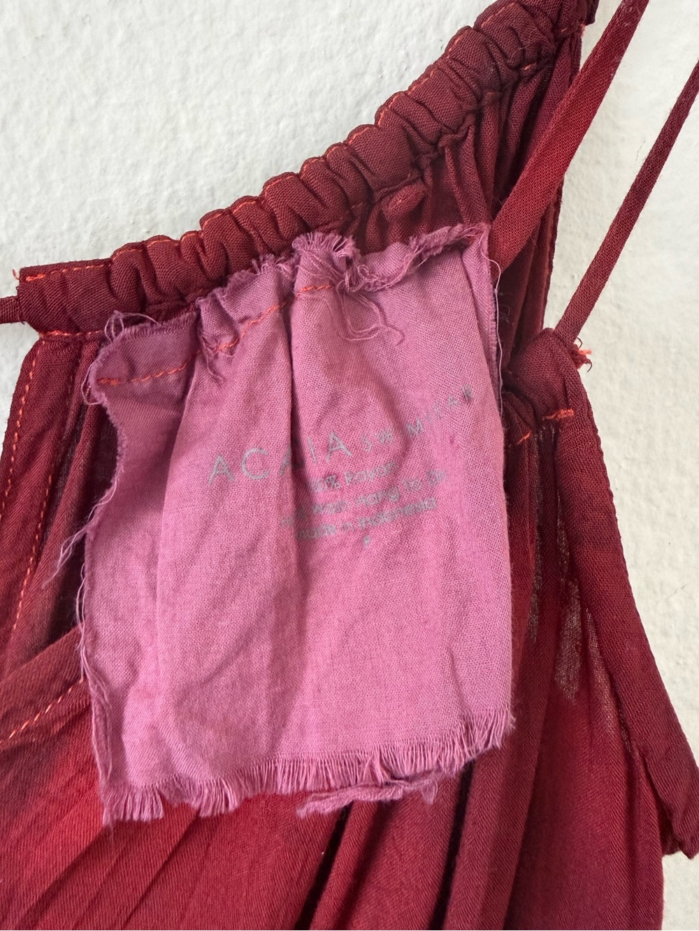 Acacia Swimwear Red Tie Dye Strappy Tank Top Cami XS Beachy Vacation - Picture 14 of 15